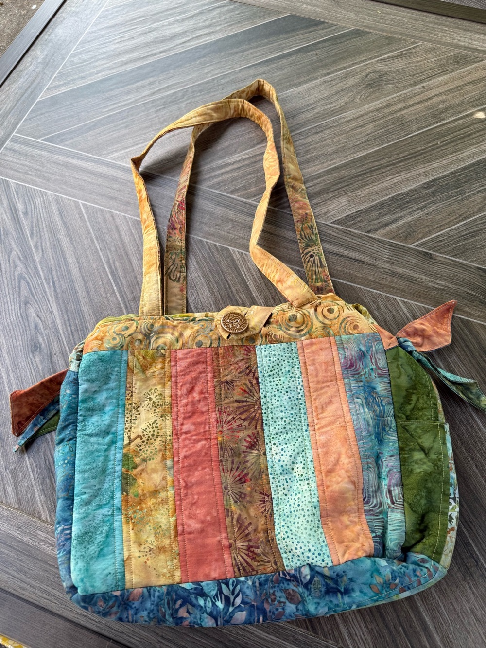 Handmade Colorful Patchwork Quilted Shoulder Bag